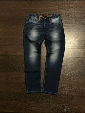 Y2K Ed Hardy Dark Blue Faded Men’s Jeans Vintage